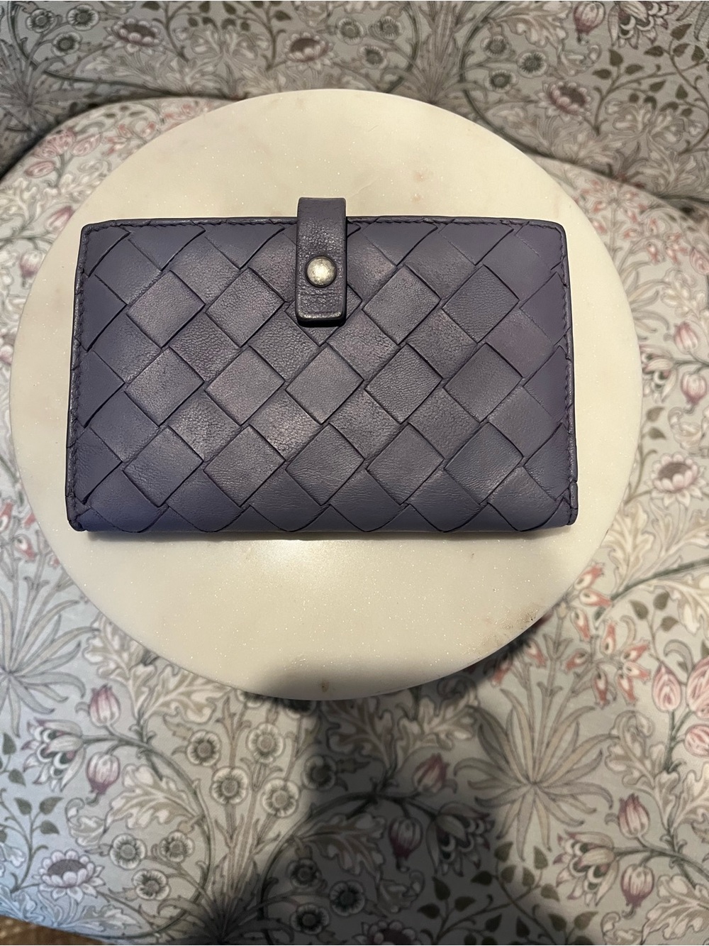 Bottega Veneta Intrecciato Leather Wallet in Lavender